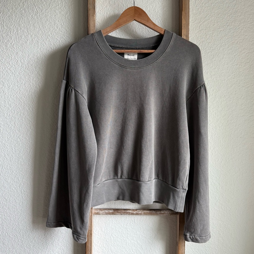 Madewell x Karen Walker Crew Neck Bell Sleeve Sweatshirt sz: Med